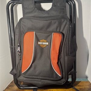 Harley-Davidson Black and Orange Backpack/cooler with Sporty Design